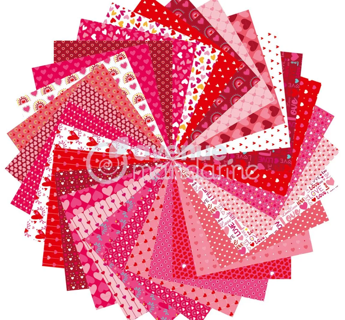 Outlet My Mandarine Faltpapier-Sortiment "Paper Love"