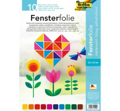 Sale folia Fensterfolie, 10 Farben sortiert