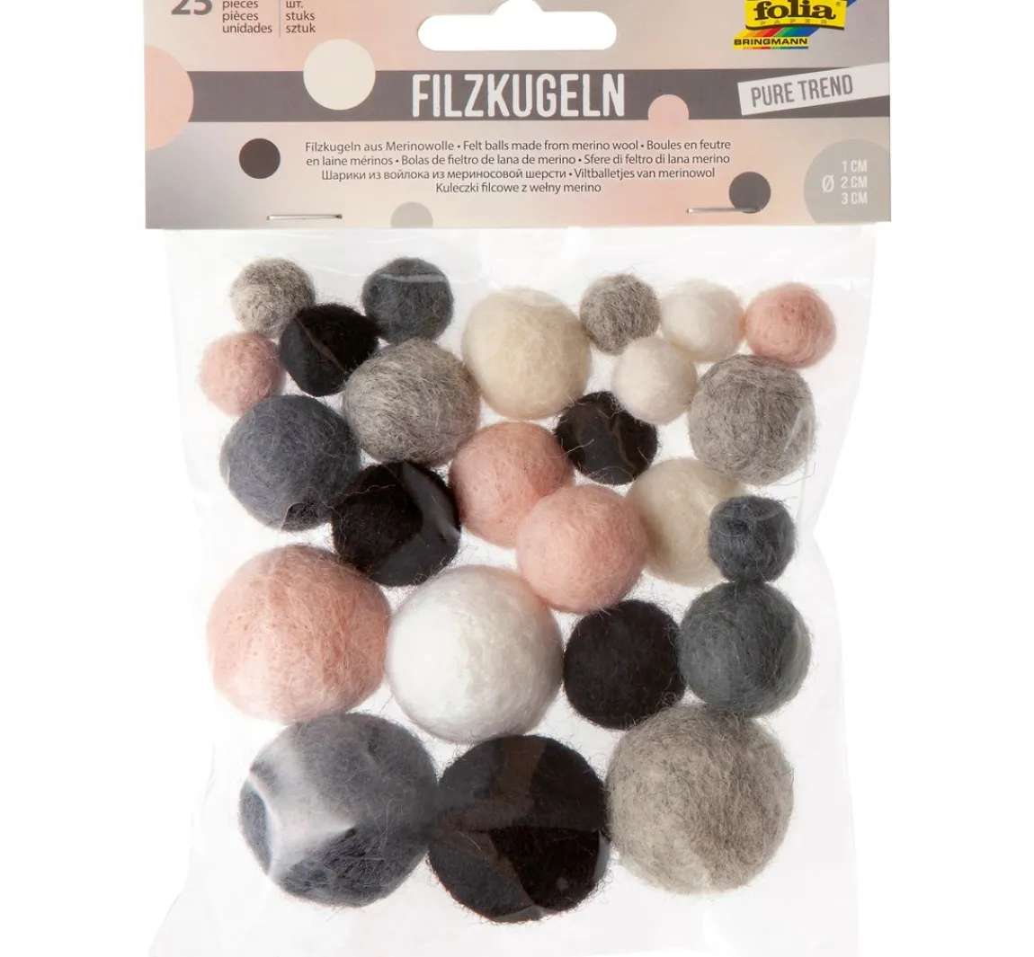 Hot folia Filzkugeln, 25 Stück