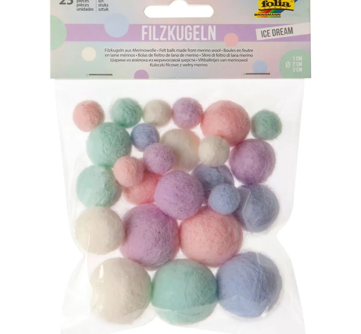 Hot folia Filzkugeln, 25 Stück