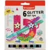 New Bruynzeel Filzstifte "Glitter", 6tlg.