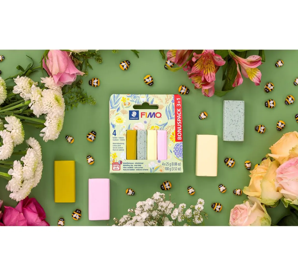 Online FIMO soft Materialpackung "Pastell and Botanical", 4 Farben
