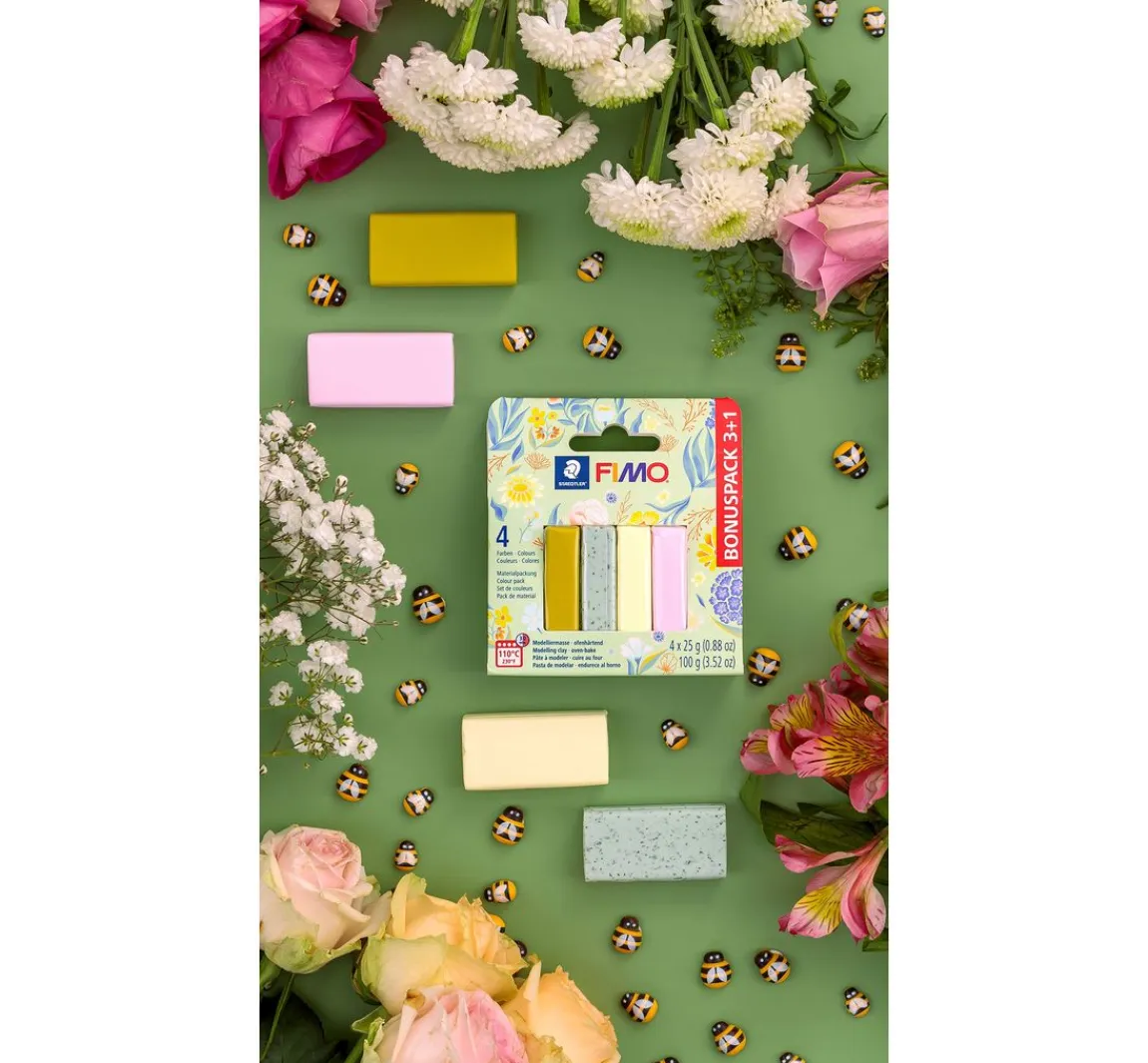 Online FIMO soft Materialpackung "Pastell and Botanical", 4 Farben