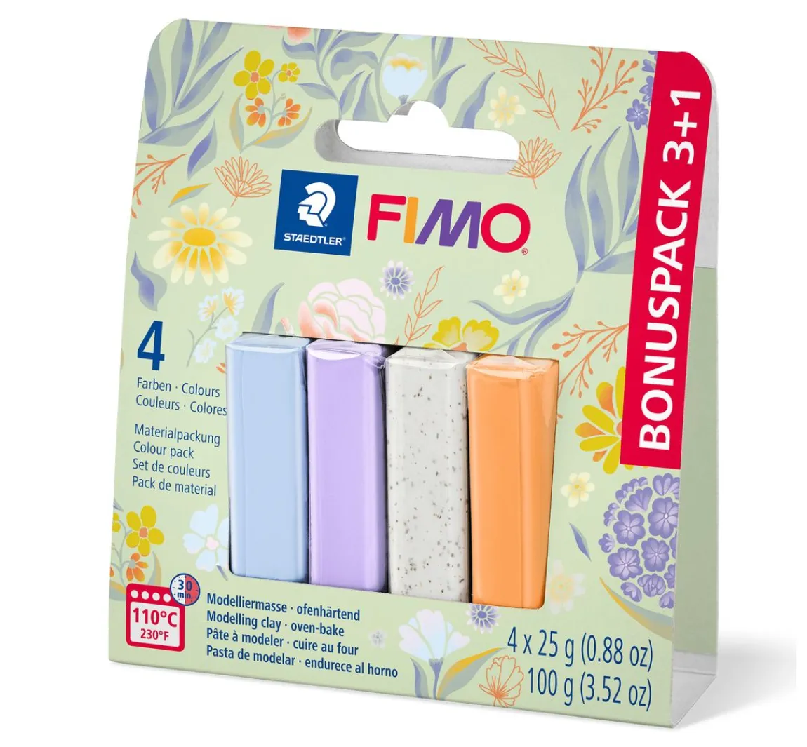 Online FIMO soft Materialpackung "Pastell and Botanical", 4 Farben