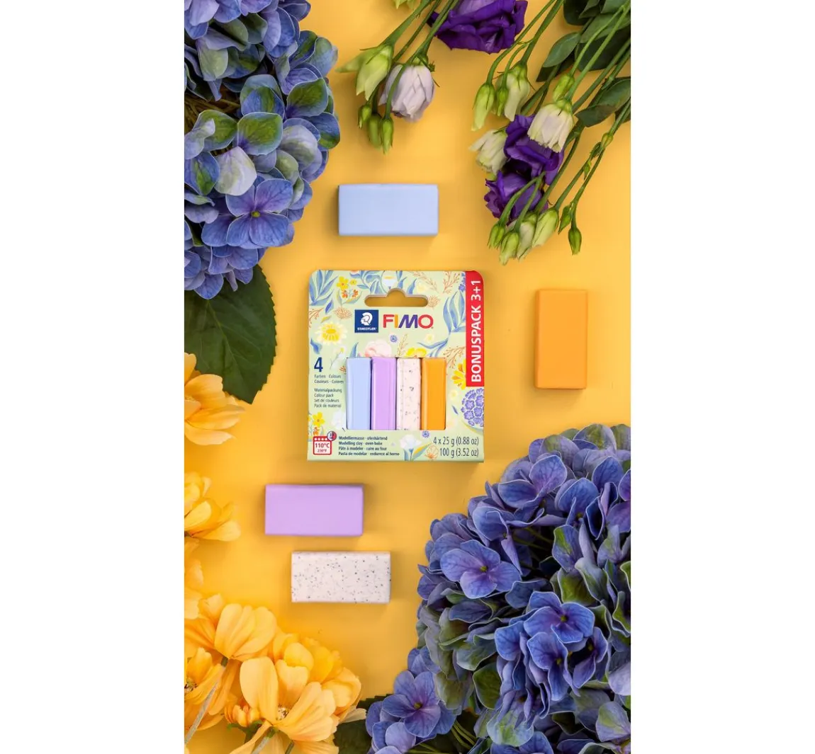 Online FIMO soft Materialpackung "Pastell and Botanical", 4 Farben