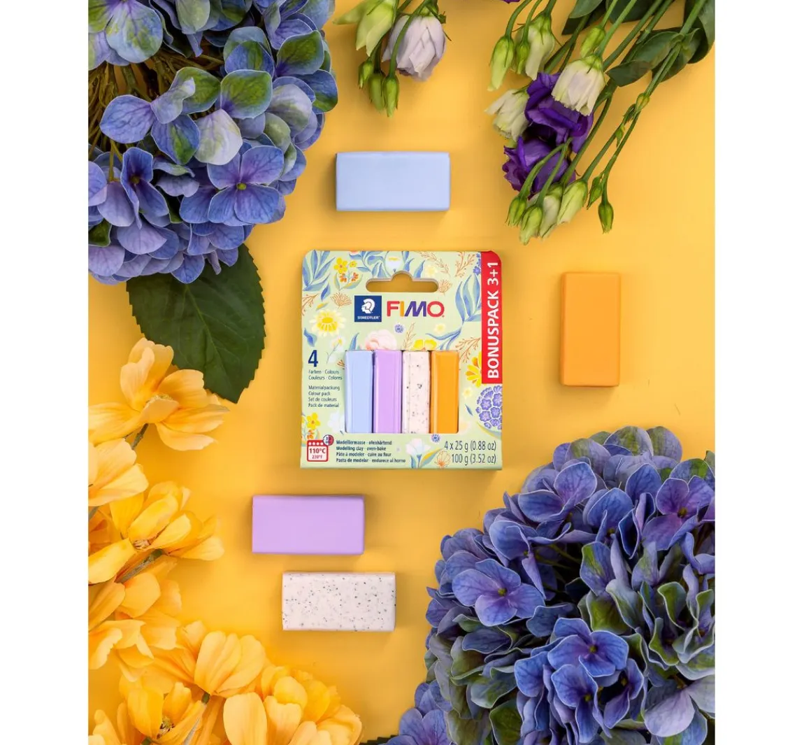 Online FIMO soft Materialpackung "Pastell and Botanical", 4 Farben