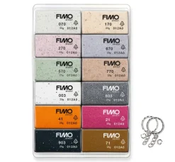 Outlet FIMO soft Materialpackung "Boho Effect", 12 Farben