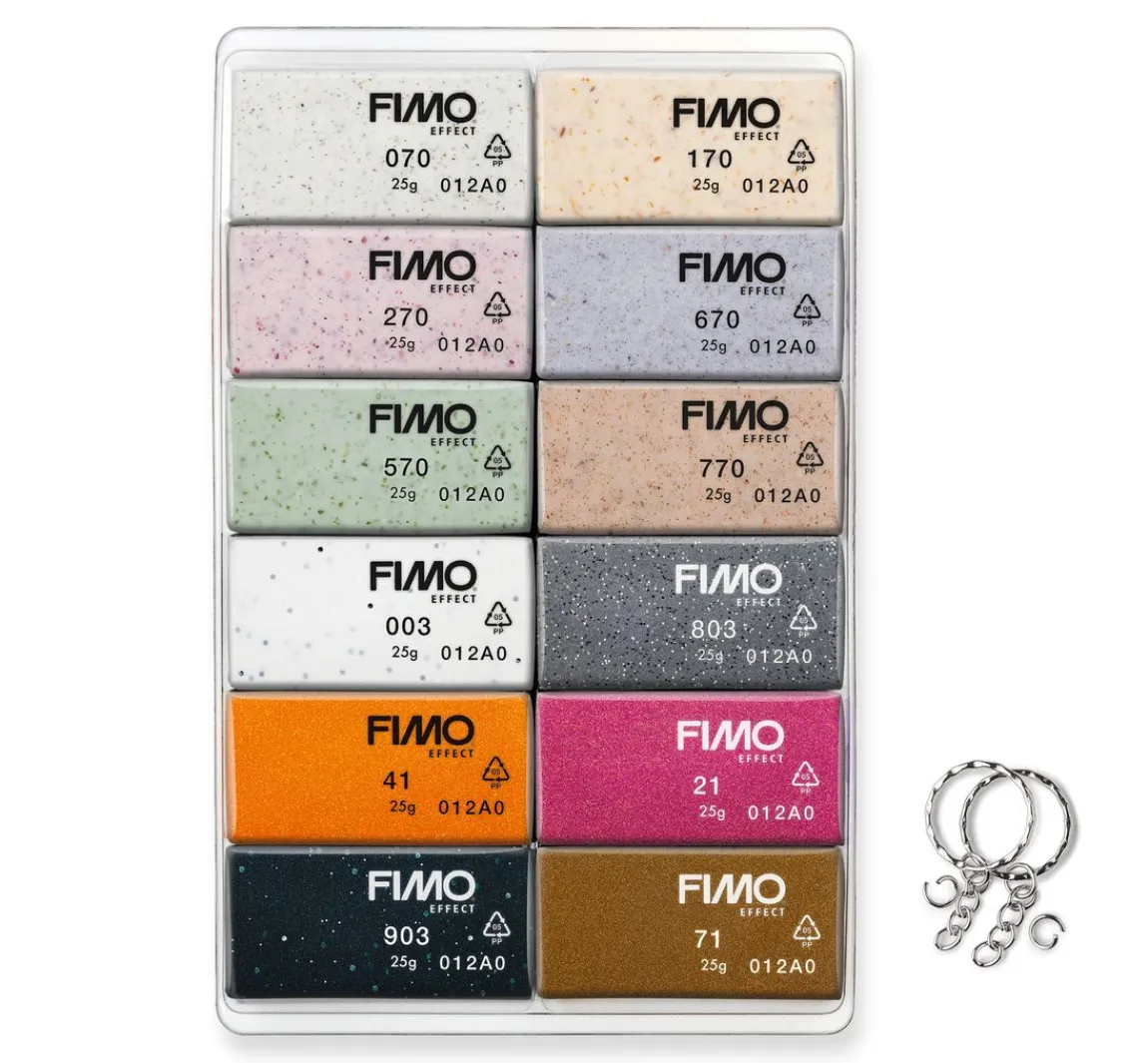 Outlet FIMO soft Materialpackung "Boho Effect", 12 Farben