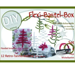 ohne Marke Flexi-Bastel-Box für 12 Retro-Tannenbäume