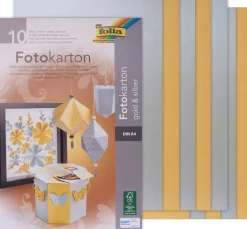 Sale folia Fotokarton-Block Gold/Silber matt, DIN A4