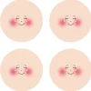 Clearance stafil Gesichter auf Trikotstoff "Lisa", Ø 4 cm