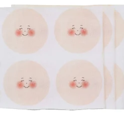 Clearance stafil Gesichter auf Trikotstoff "Lisa", Ø 4 cm