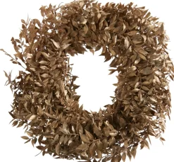 Discount Othmar Decorations Getrockneter Ruscuskranz "Gold Wash"