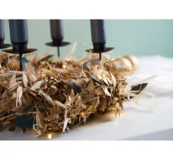 Discount Othmar Decorations Getrockneter Ruscuskranz "Gold Wash"
