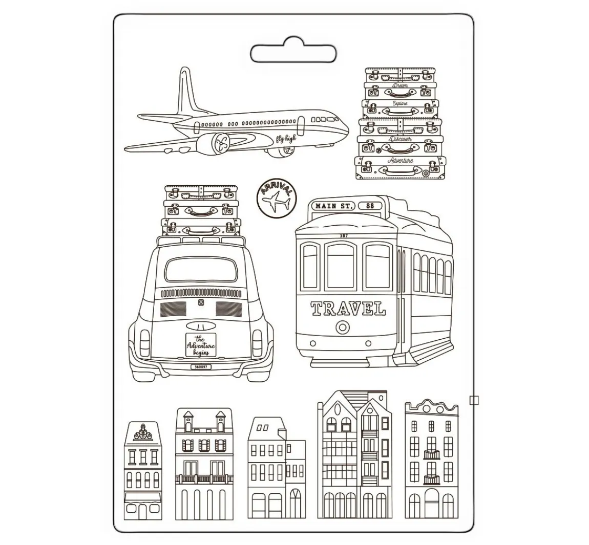 Sale Stamperia Gießform "Art of Travelling", Transports