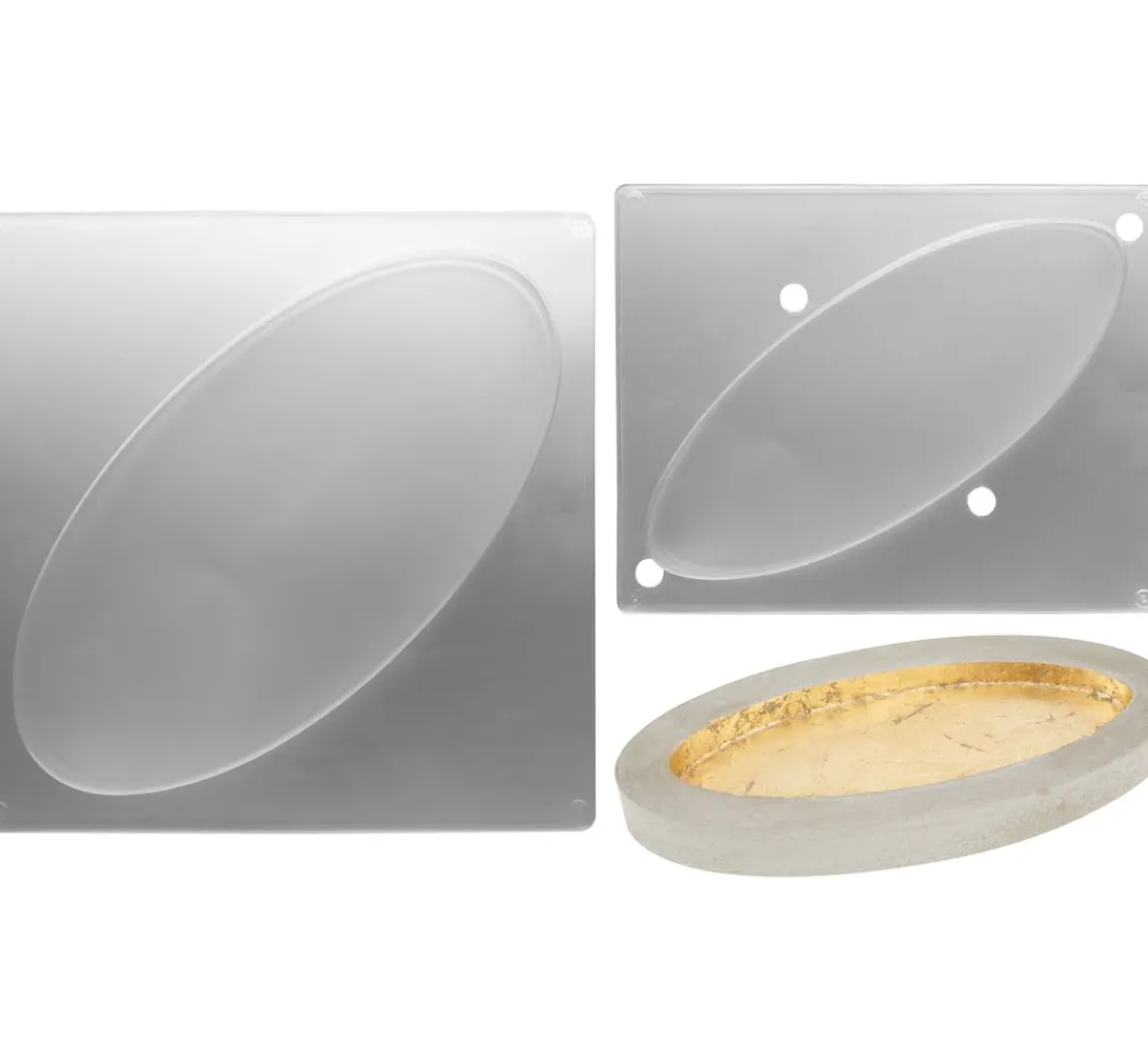 Online CREARTEC Gießform "Ellipse", 2-teilig