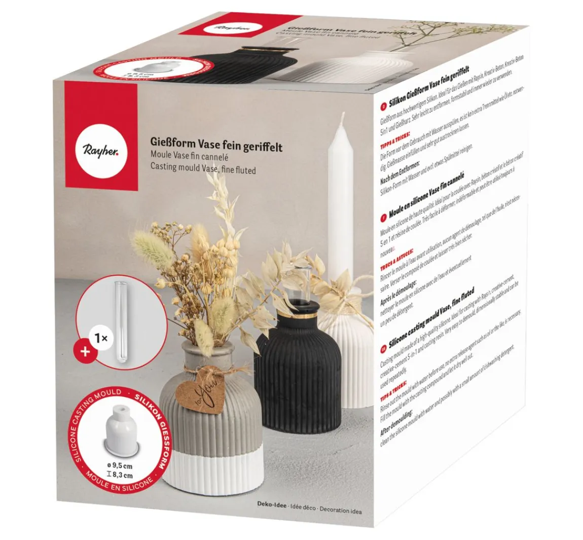 Sale Rayher Gießform "Vase fein geriffelt"