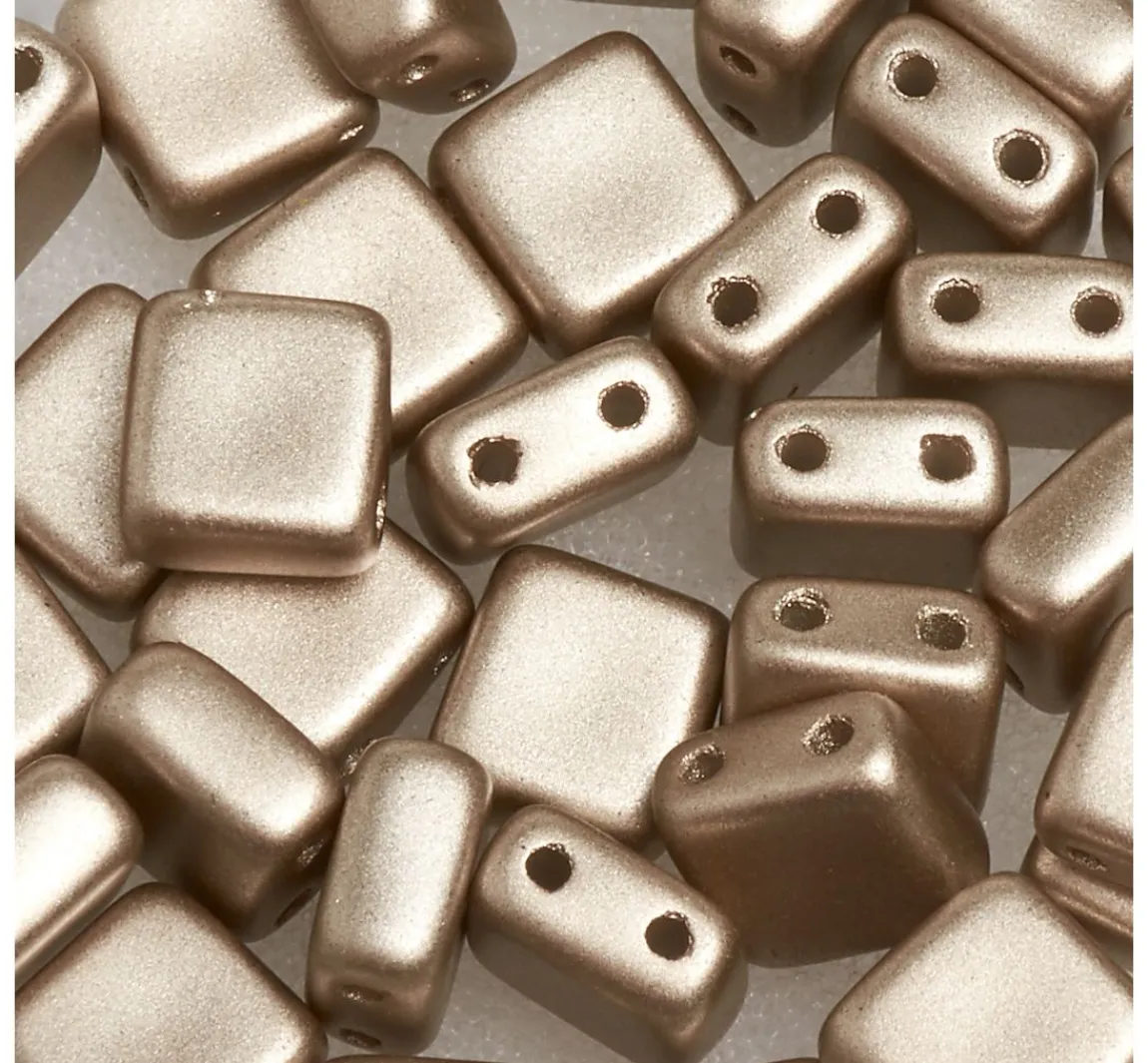 New PRACHT Glasperle "Quadratisch", 35 Stück