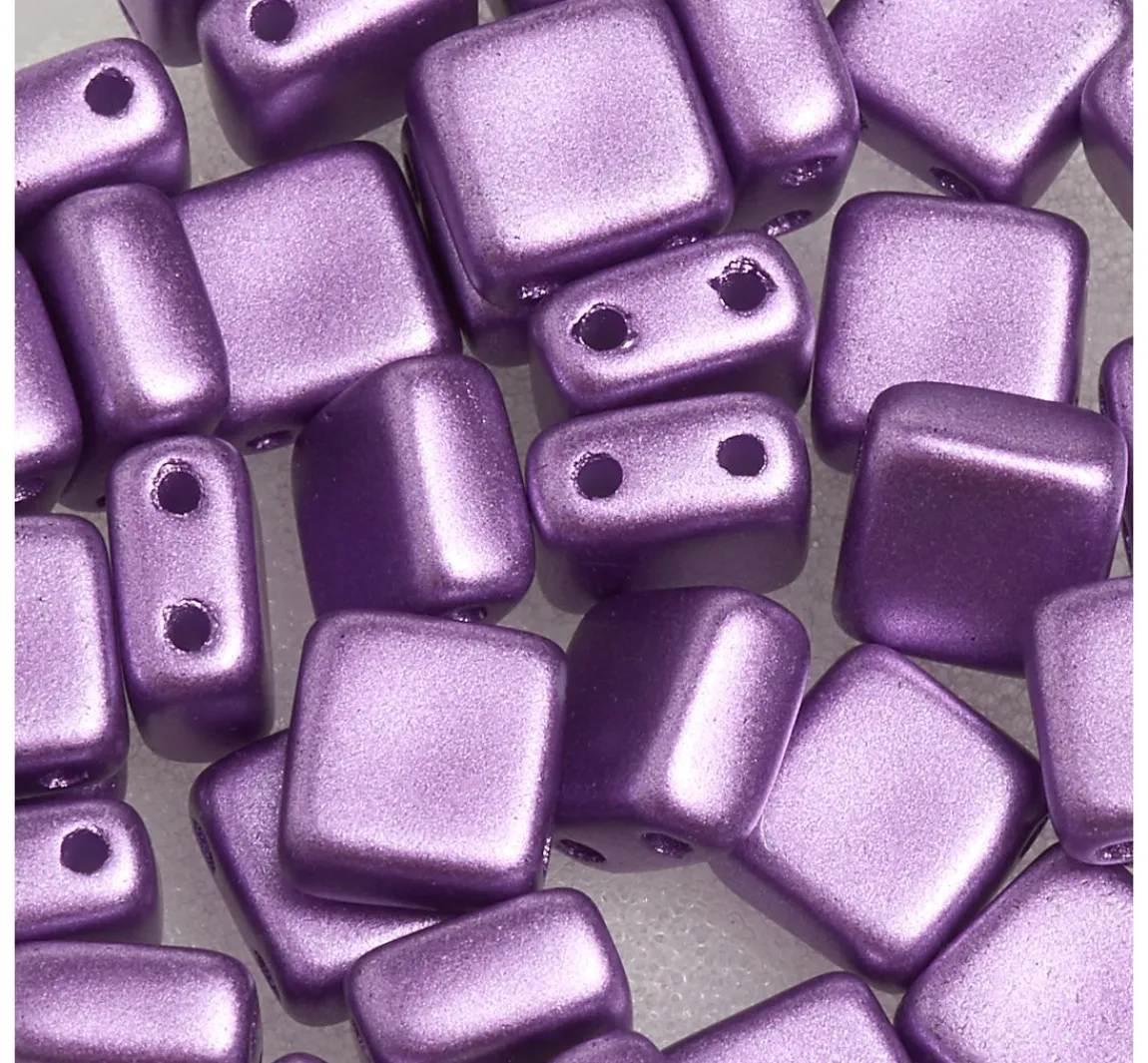 New PRACHT Glasperle "Quadratisch", 35 Stück