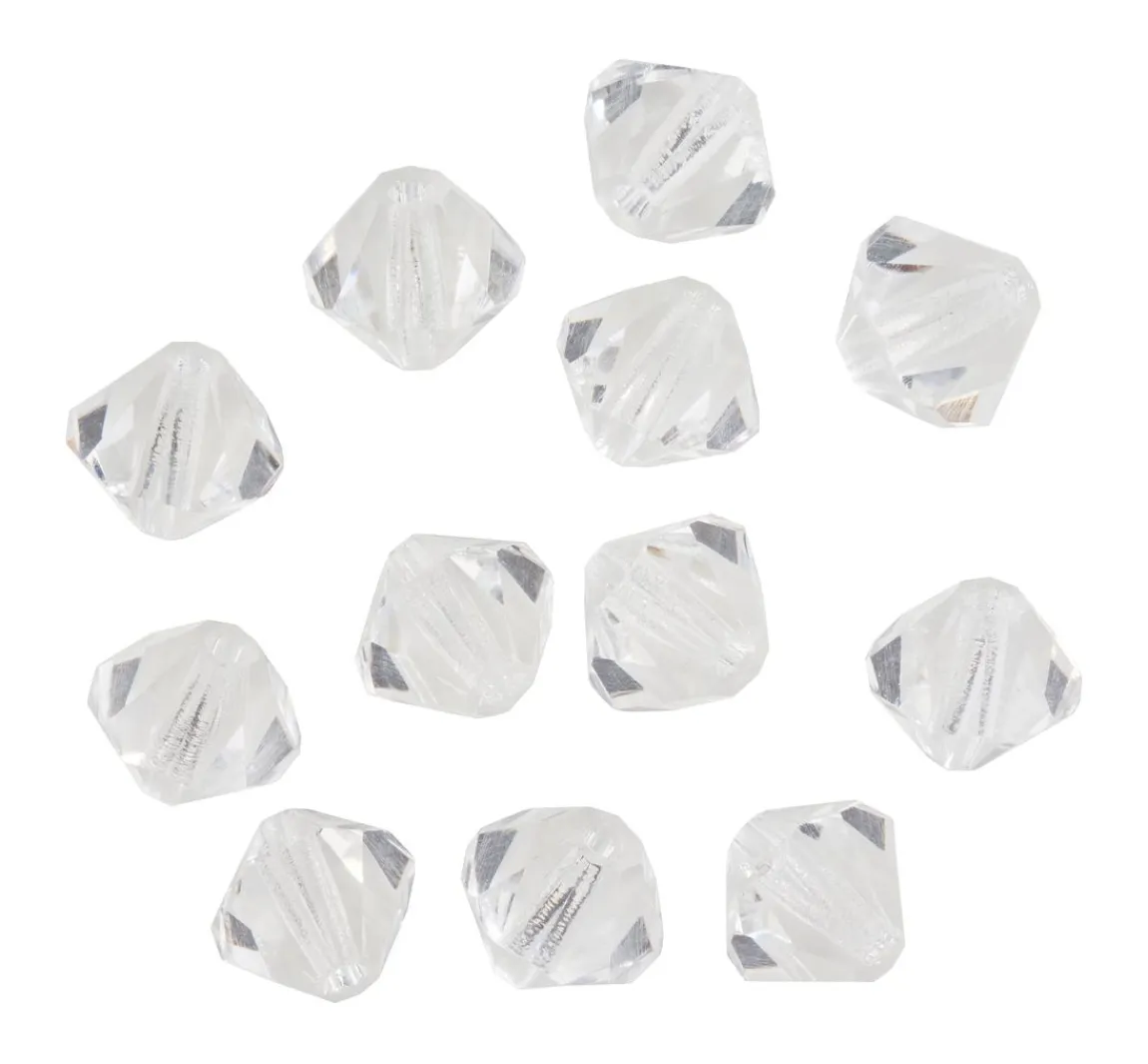 Clearance PRACHT Glasschliffglitzerperlen, 6 mm