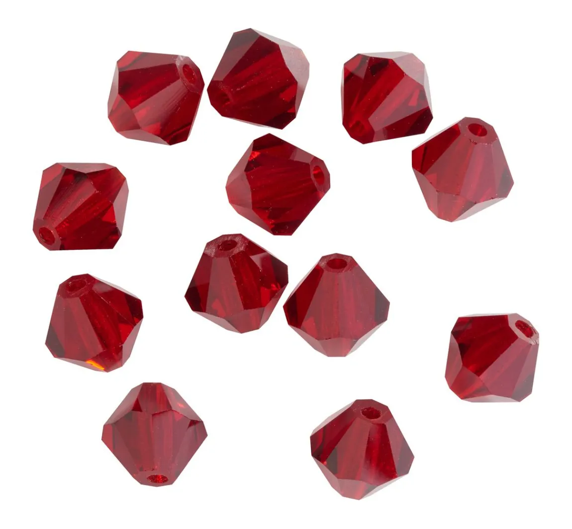 Clearance PRACHT Glasschliffglitzerperlen, 6 mm