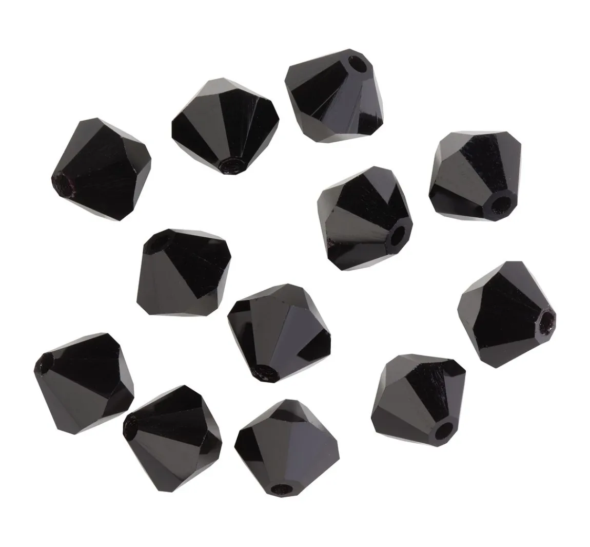 Clearance PRACHT Glasschliffglitzerperlen, 6 mm