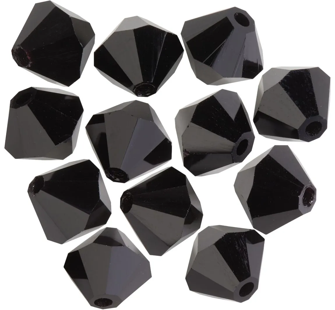 Clearance PRACHT Glasschliffglitzerperlen, 6 mm