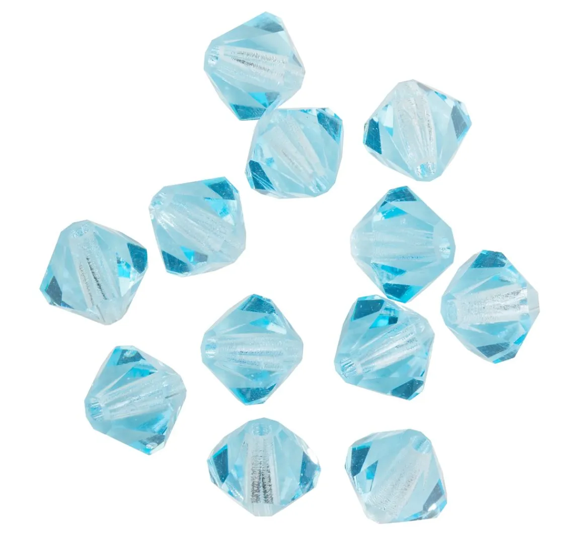 Clearance PRACHT Glasschliffglitzerperlen, 6 mm