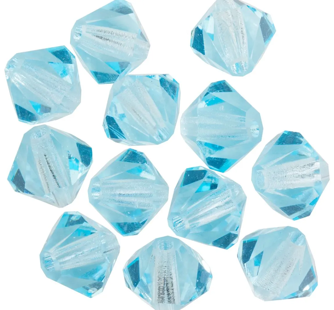 Clearance PRACHT Glasschliffglitzerperlen, 6 mm