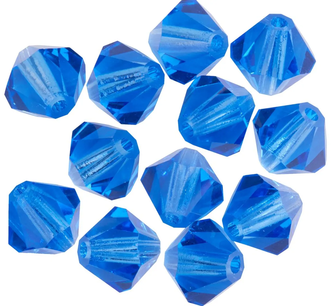 Clearance PRACHT Glasschliffglitzerperlen, 6 mm