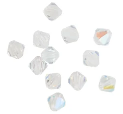 Clearance PRACHT Glasschliffglitzerperlen, 6 mm