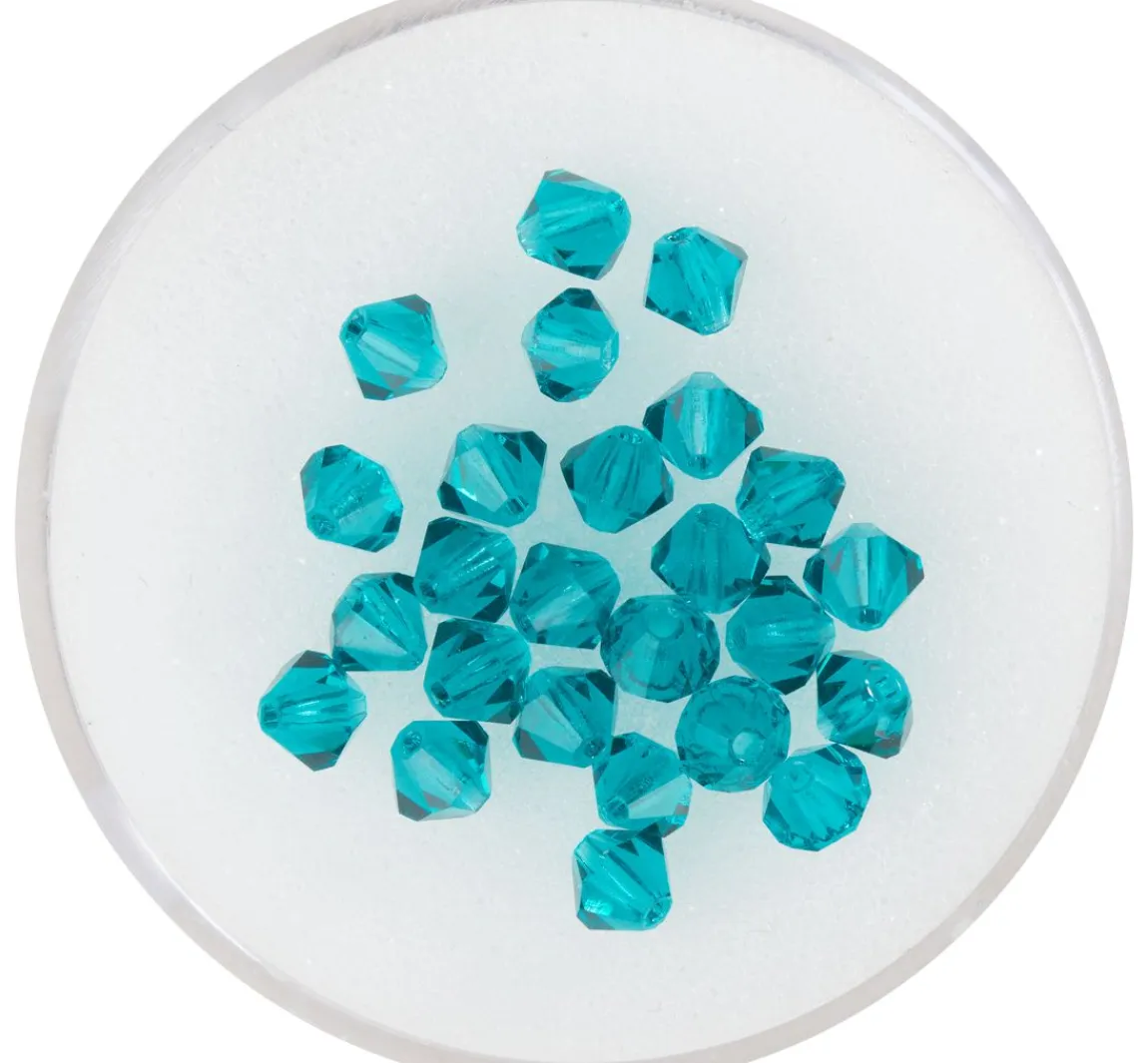 New PRACHT Glasschliffglitzerperlen, 4 mm