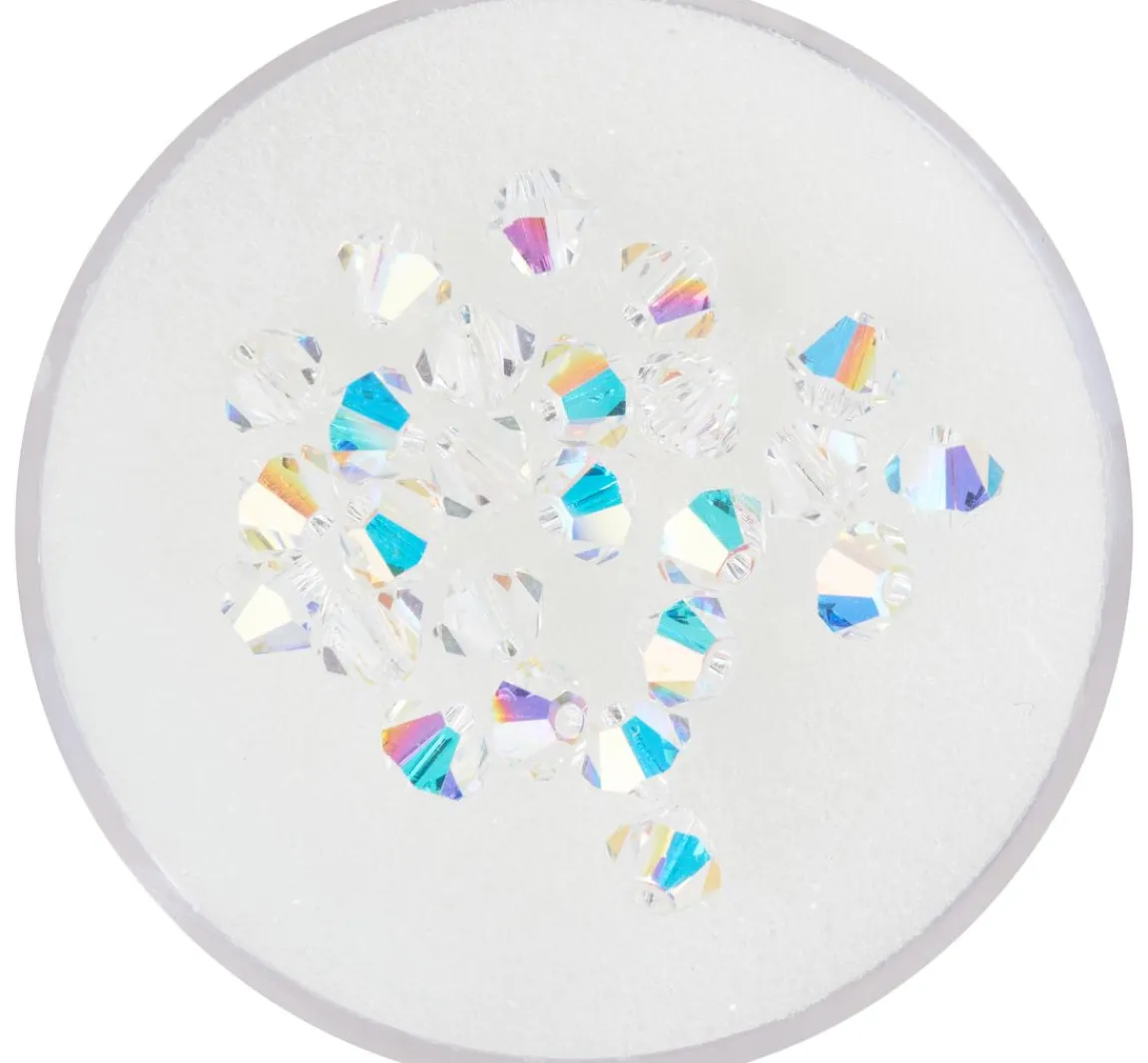 New PRACHT Glasschliffglitzerperlen, 4 mm