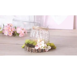 Rayher Glasvase mit Rillen