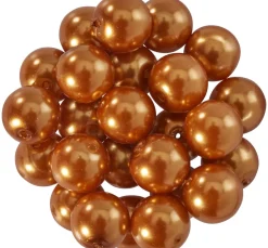 Outlet PRACHT Glaswachsperlen, Ø 8mm, 25Stk., goldgelb (hellorange)