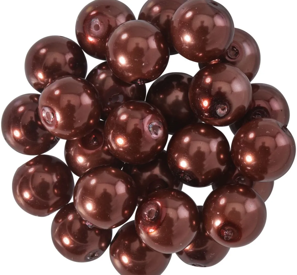 Outlet PRACHT Glaswachsperlen, Ø 8mm, 25Stk., goldgelb (hellorange)