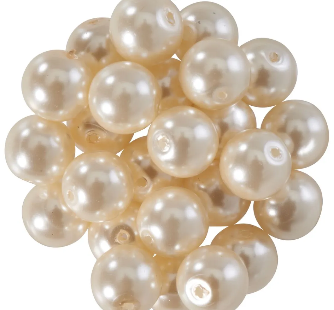 Outlet PRACHT Glaswachsperlen, Ø 8mm, 25Stk., goldgelb (hellorange)