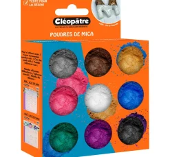Cléopâtre Glimmerpuder Farbset, 9 Tiegel