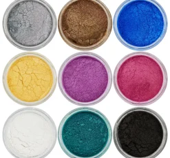 Cléopâtre Glimmerpuder Farbset, 9 Tiegel