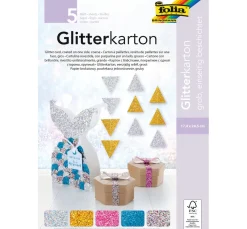 New folia Glitterkarton "Konfetti"