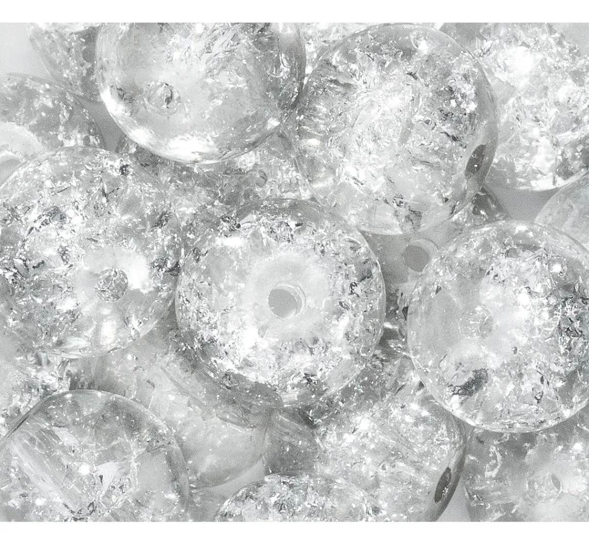 Outlet UIT Glitzerperlen, Ø 8 mm, 20 Stück