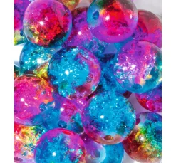 Outlet UIT Glitzerperlen, Ø 8 mm, 20 Stück