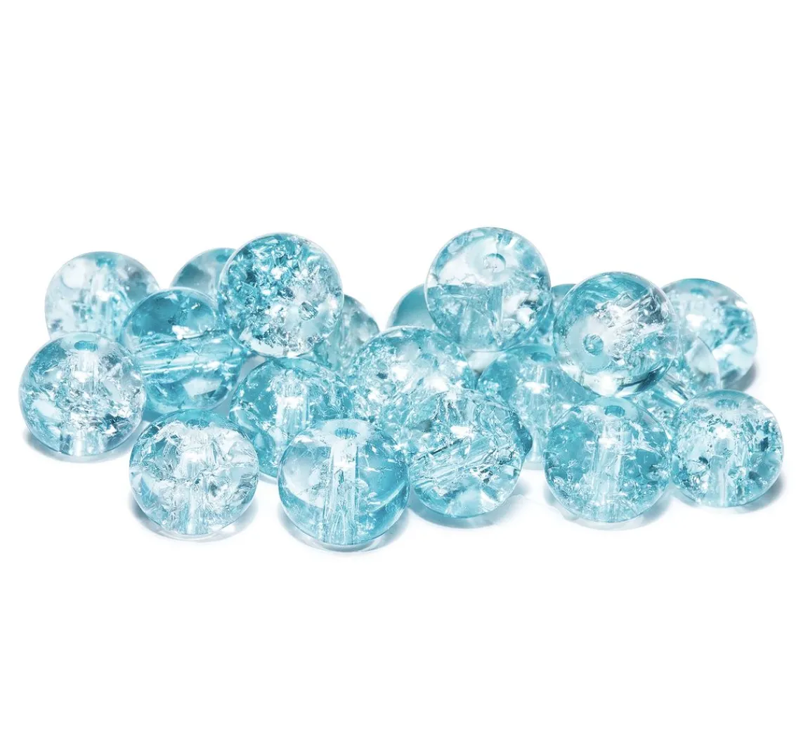 Outlet UIT Glitzerperlen, Ø 8 mm, 20 Stück
