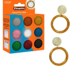 New Cléopâtre Glitzerpulver Farbset, 9 Tigel
