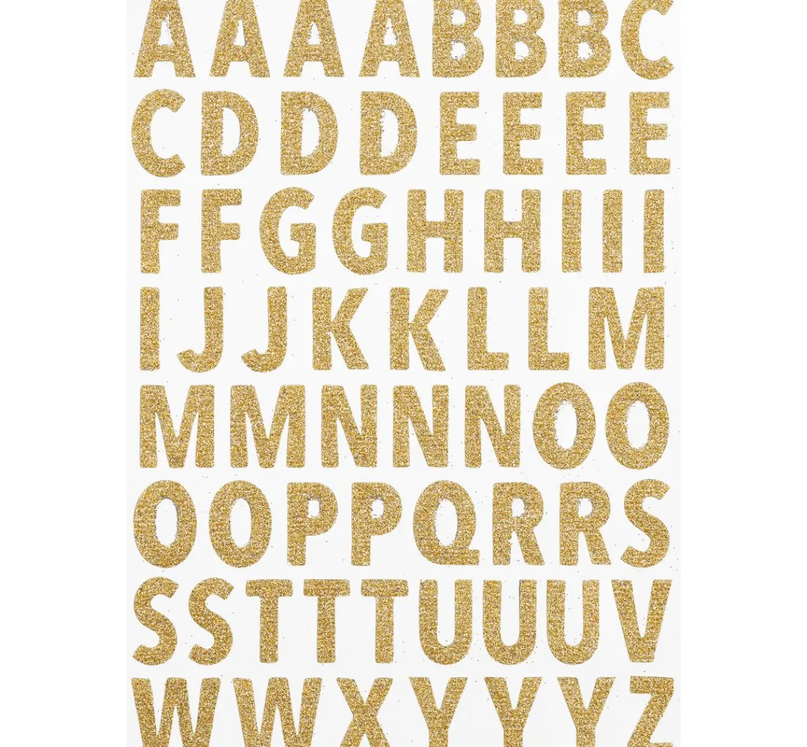 Online HobbyFun Glitzer-Sticker "Buchstaben"