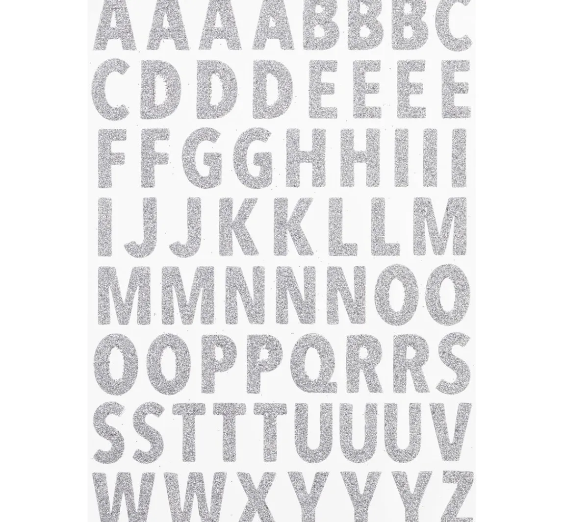 Online HobbyFun Glitzer-Sticker "Buchstaben"