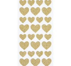 Discount HobbyFun Glitzer-Sticker "Herzen"