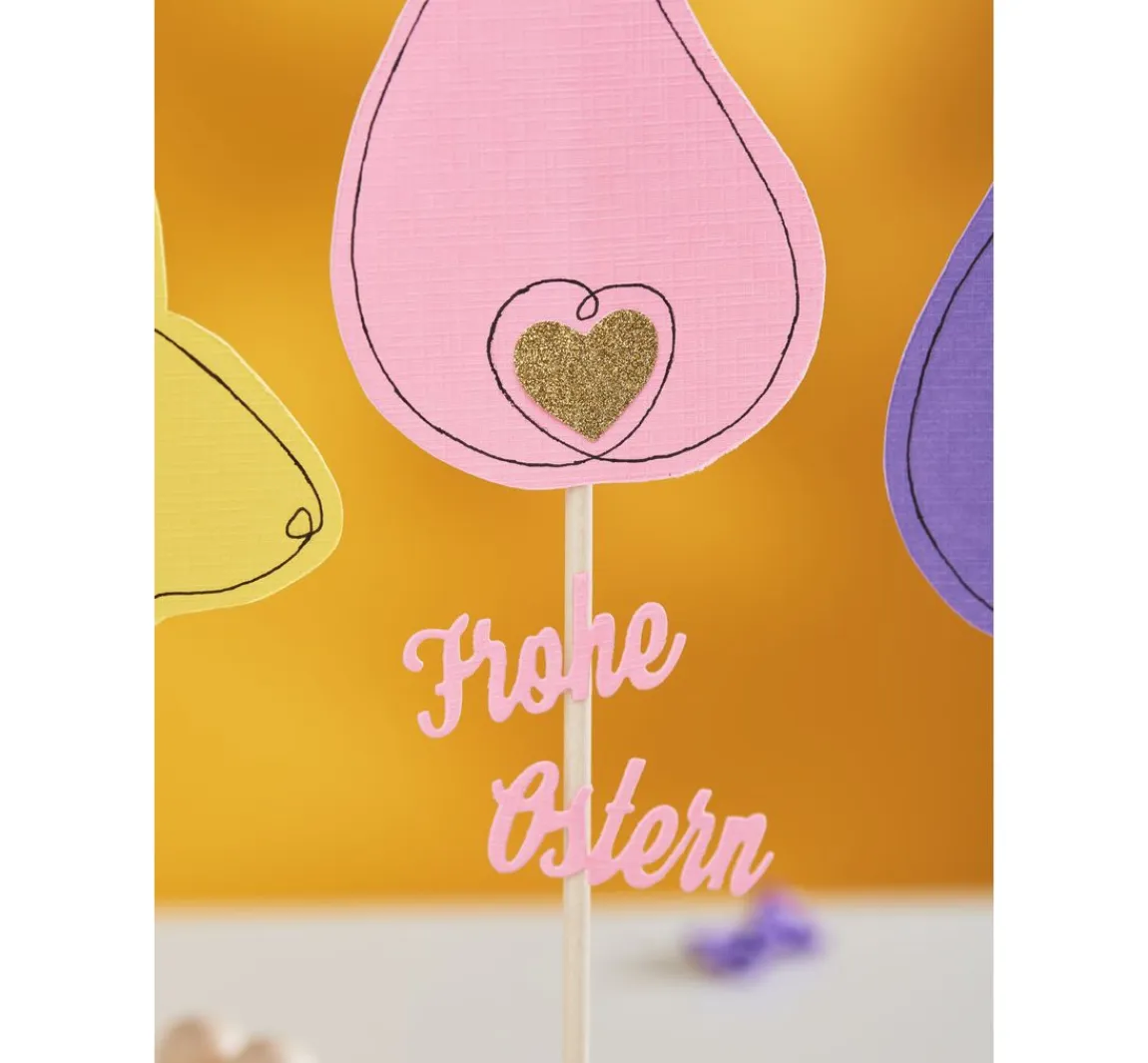 Discount HobbyFun Glitzer-Sticker "Herzen"