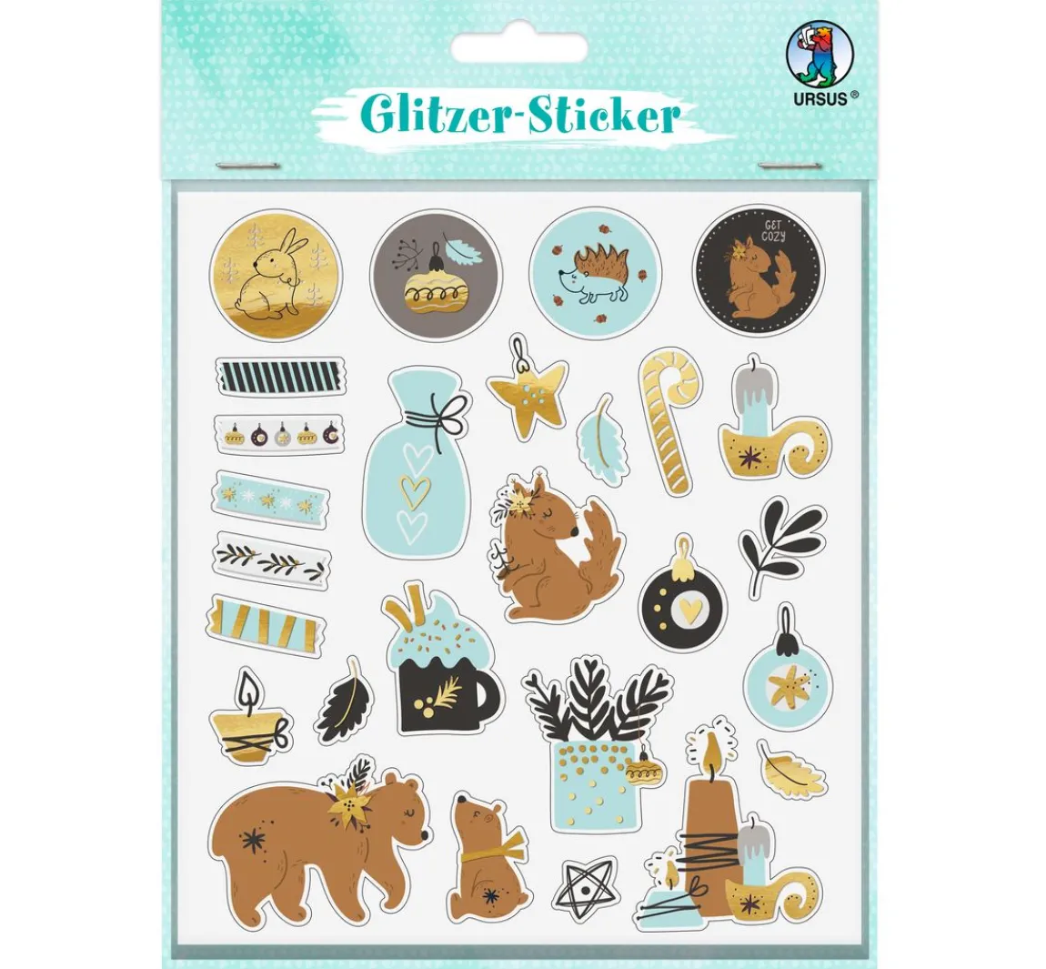 Hot URSUS Glitzersticker-Set "Winter"