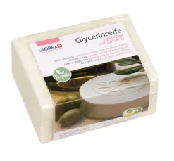 Clearance GLOREX Glycerin Öko-Gießseife "Olivenöl", Opak